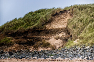 Fototapeta na wymiar Coastal Erosion Sand Dunes Northern Ireland