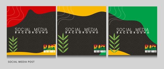 a set of social media banners for the black history month event.