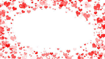 Fototapeta na wymiar valentine background with love sparkle pink red white frame and transparent background