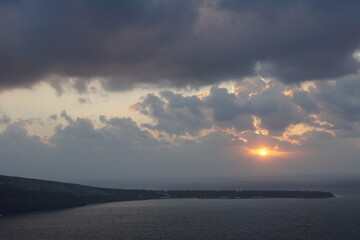 sunset in the clouds