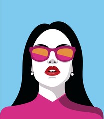 portrait of a woman with sunglasses