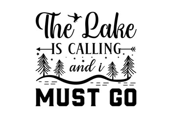 Lake SVG Vector T-Shirt  Design