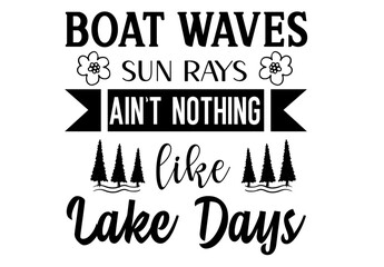 Obraz premium Lake SVG Vector T-Shirt Design