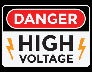 danger, high voltage, vector illustration 