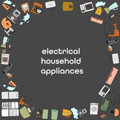 A design from household appliances created circle