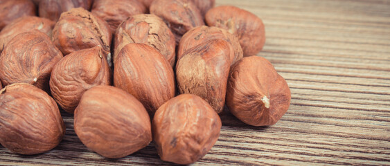 Hazelnuts as source vitamins and minerals. Healthy eating