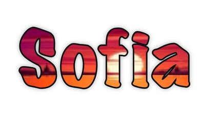 Sofia - Word name - ideal for websites, emails, presentations, greetings, banners, cards, books, t-shirt, sweatshirt, prints