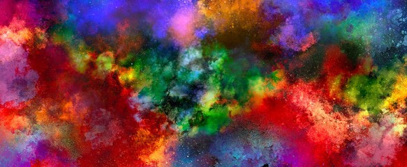 レインボーカラーのアブストラクトな背景 爆発 ペイント