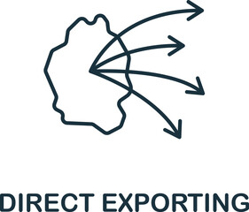 Direct Exporting icon. Monochrome simple Global Business icon for templates, web design and infographics
