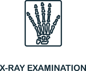 X-Ray Examination icon. Monochrome simple Healthcare icon for templates, web design and infographics