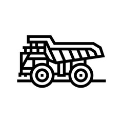 haul truck steel production line icon vector. haul truck steel production sign. isolated contour symbol black illustration