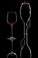 glass images with multicolored balls