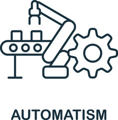 Automatism icon. Monochrome simple Human Productivity icon for templates, web design and infographics