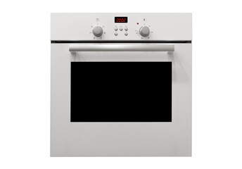 Kitchen stove with oven isolated on white background. Appliances. Electric or gas stove oven. Element of kitchen interior in cartoon style. Household oven