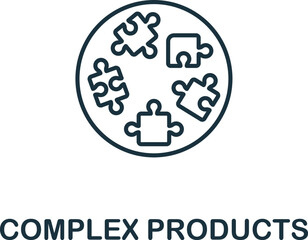 Complex Products icon. Monochrome simple Investments icon for templates, web design and infographics