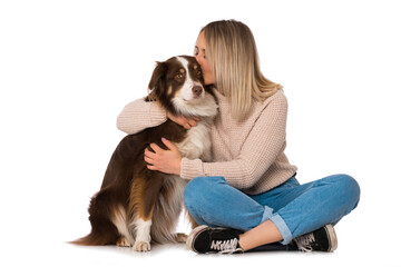 Young woman with dog