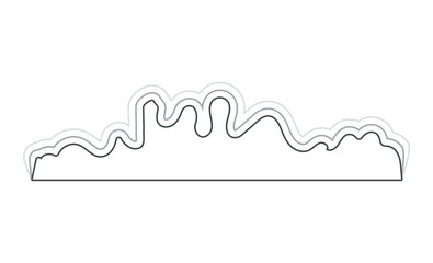 Curve sound wave for voice recording and music player equalizer. Vector illustration in graphic design isolated