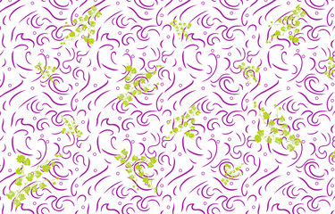 Fototapeta premium Digital And Textile Design Pattern