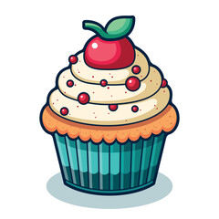 Obraz premium Cupcake gâteau dessin logo patisserie