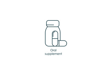 Oral supplement icon vector illustration 