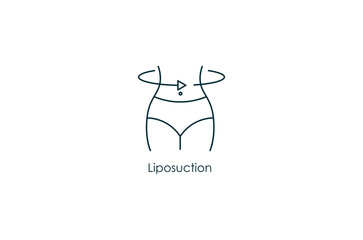 Obraz premium liposuction treatment icon vector illustration 