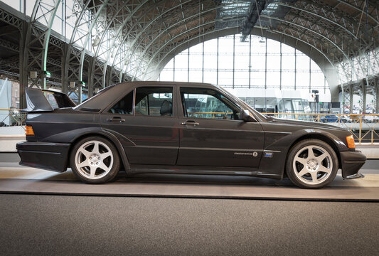 BRUSSELS, BELGIUM-DECEMBER 26, 2022: 1990 Mercedes-Benz 190 E 2.5 16V Evolution II (W201), Evo II
