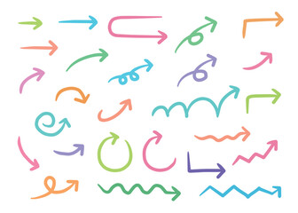 かわいい手書き矢印セット