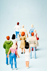 group of miniature figurines standing