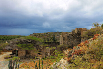 Fototapeta na wymiar Ruins of the old Balashi Gold Mine, Aruba