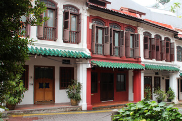 Fototapeta na wymiar old houses in singapore