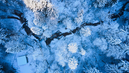 blue texture winter landscape