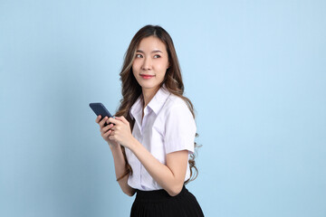 Naklejka premium Girl in Student Uniform