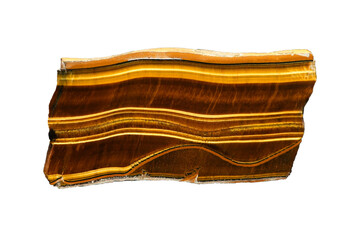 close up on polished tiger eye rock