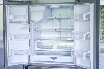 empty refrigerator with door open