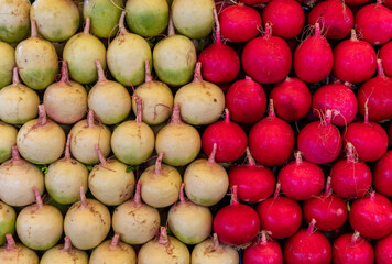 red and yellow radish
