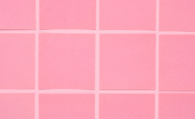Pink Empty Memo square sheets of paper