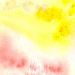 Watercolor background. Red and yellow