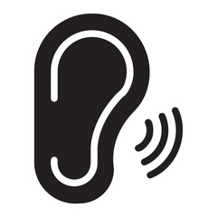 listening glyph icon