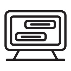 Fototapeta premium monitor line icon