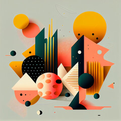 Abstract Background with geometric forms and shapes 