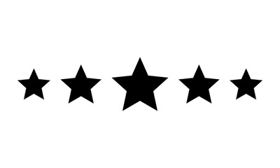 Five stars customer product rating vector. 5 star rating review.