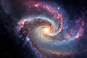 Space's Milky Way Nebula and galaxies. Generative AI