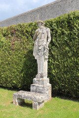 Charente-Maritime - Saint-Porchaire - Chateau de La Roche-Courbon - Statue du dieu grec Pan, dieu des bergers