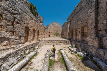 The ruins of the ancient city of Perge in Antalya.