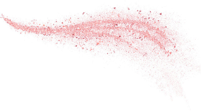 Rose gold glitter hand-drawn curve line abstract