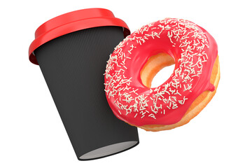 Paper coffee cup for cappuccino, americano, espresso, mocha, latte on white