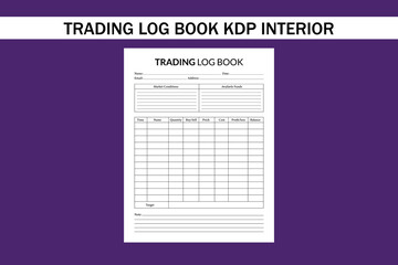 trading log book kdp interior