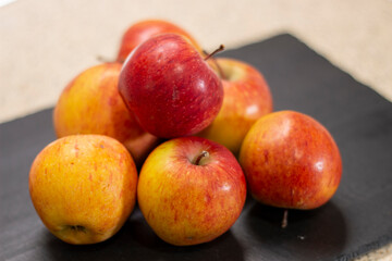 Apples freshly picked from the tree, 100% organic, natural and healthy, a natural source of vitamins and antioxidants