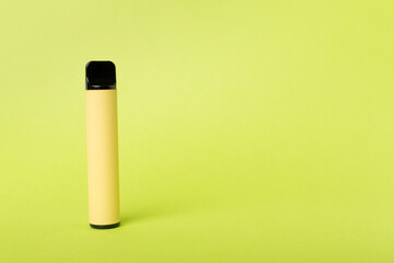 Disposable electronic cigarette on color background