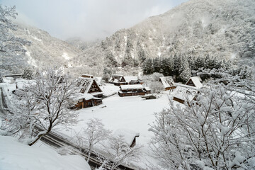 雪の菅沼合掌造り集落